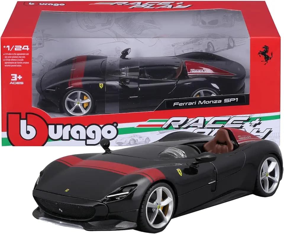 Bburago - Ferrari Monza SP1 R&P - Realistisches Automodell im Maßstab 1:24, offizielle Ferrari-Lizenz, empfohlenes Alter 3+ Jahre