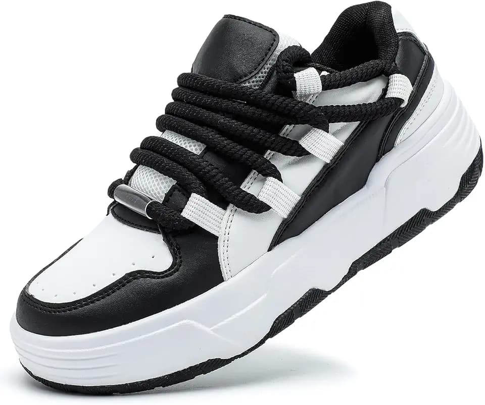 Platform Sneakers for Women, Cushioning Non Slip Fashion Walking Casual Classic Chunky Shoes