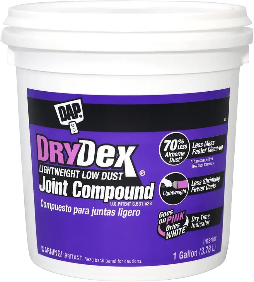 DAP DryDex Lightweight Low Dust Joint Compound, Pink/White, 1 Gal (7079810120)