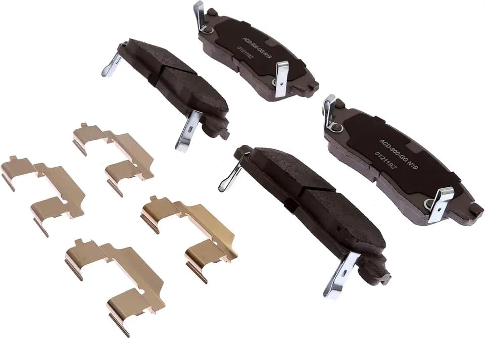 ACDelco Silver Rear Brake Pad Set with Clips 14D883CHF1 | GM 19387644 Ceramic Rear Brake Pads for Select Chevy, Chevrolet, Buick, GMC, Oldsmobile, Isuzu, Saab, Saturn and more