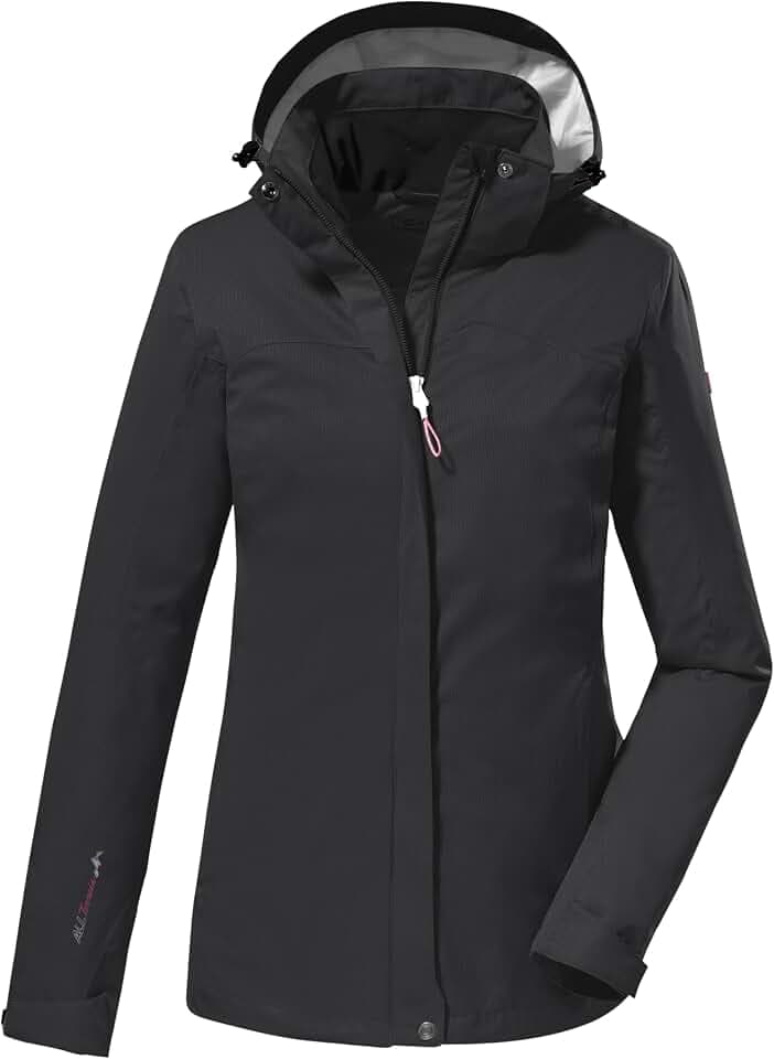 killtec Damen Funktionsjacke/Outdoorjacke mit abzippbarer Kapuze