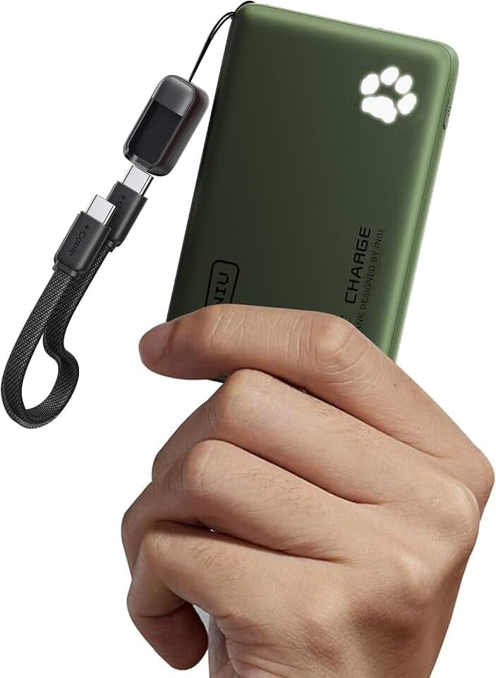 INIU Tragbares Ladegerät, ultradünn, 10000 mAh, 45 W, PD-Powerbank