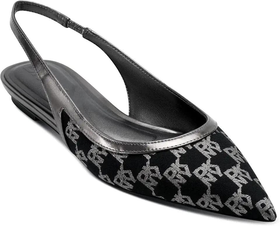 DKNY Women's Millbury Slingback Pointed Toe Ballet Flat