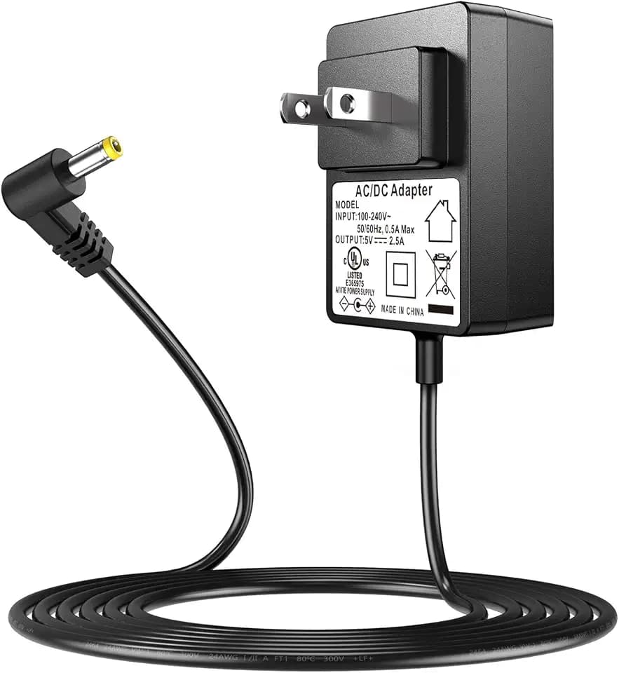 SoulBay UL Listed 5V Charger for Panasonic HC-V180 HC-V770 Camcorder, 5 Ft