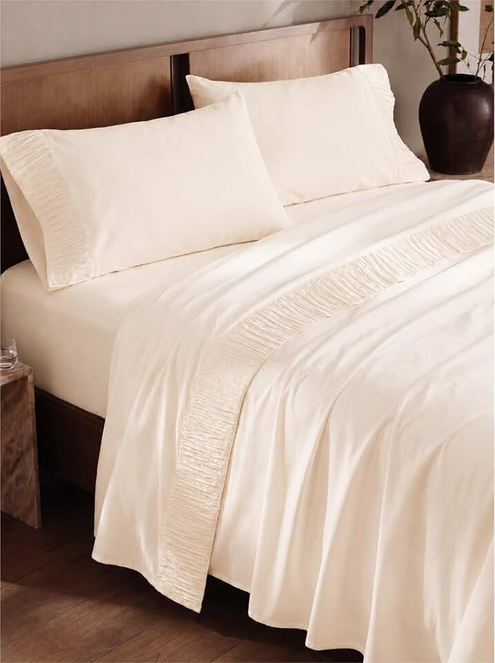 Bedsure Queen Sheet Set - 4 Pieces Soft, Breathable, Cooling Bed Sheets