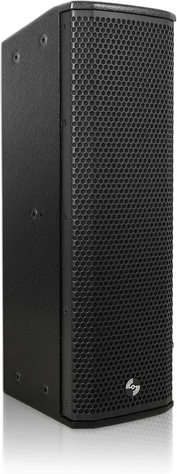 Sound Town Powered Column Array Loudspeaker w/ 2 x 5 Woofers, 500W Class-D Amp with DSP & TWS, Wall-Mount for PA Installations, Black (CARPO-K3PW)