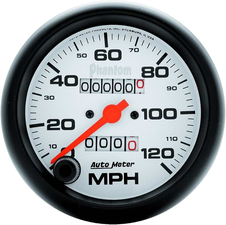 Auto Meter 5892 Phantom In-Dash Mechanical Speedometer,3.375 in.