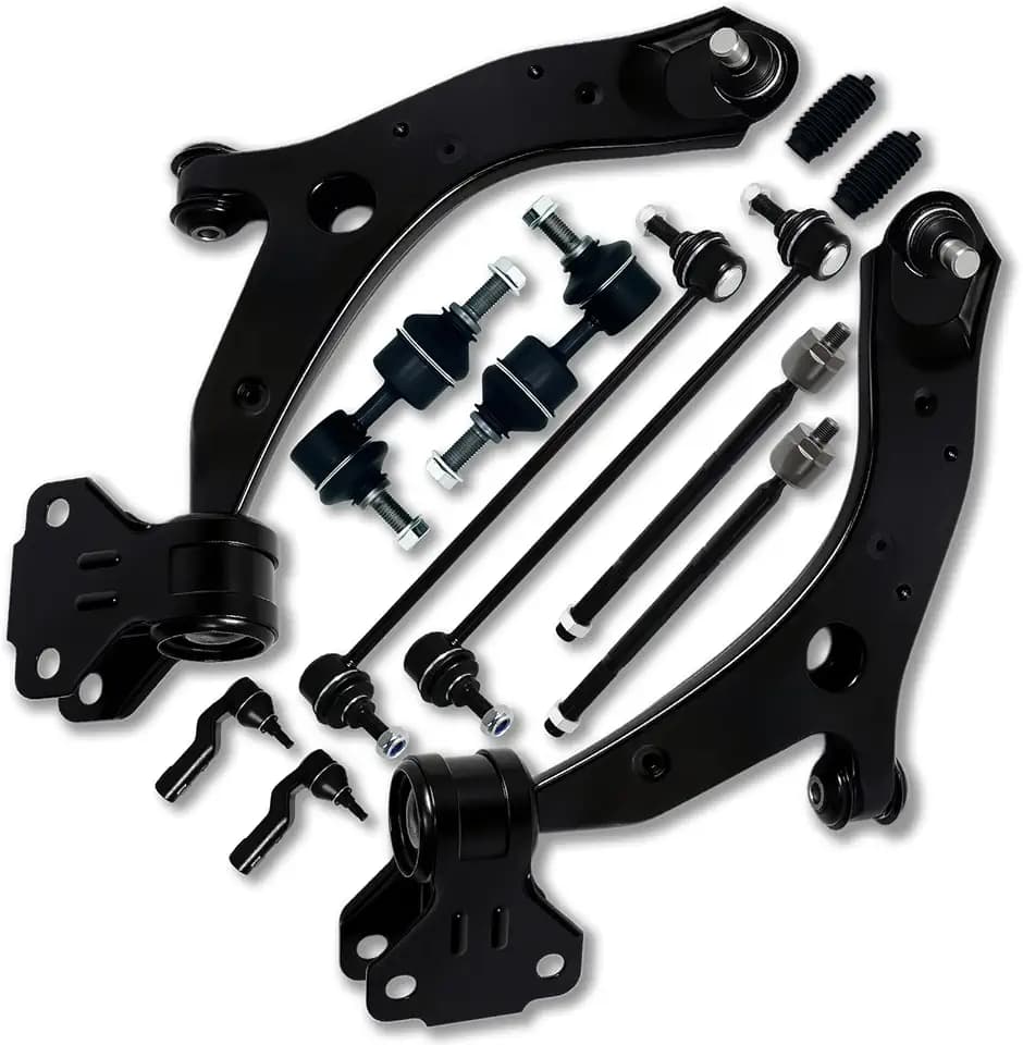 12Pcs Front Lower Control Arm Sway Bar Links Tie Rod End Kit Fit for 2010 2011 2012 2013 Mazda 3, 2010-2013 Mazda 3 Sport, K621270 K621271 ES800026 ES800025 EV800024