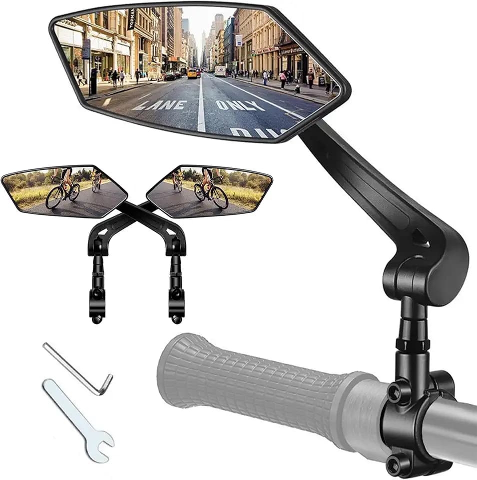 Bike Mirrors for Handlebars 1 Pair (20-22mm) Bicycle Rear View Mirror
