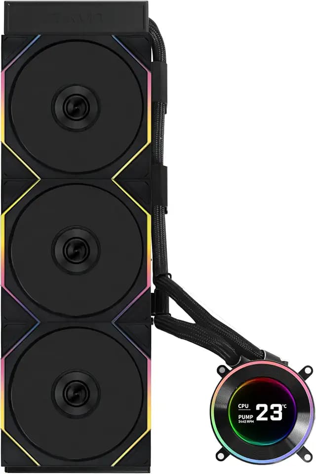 Lian Li HydroShift II LCD-C 360TL Wireless Liquid CPU Cooler, Round, Black