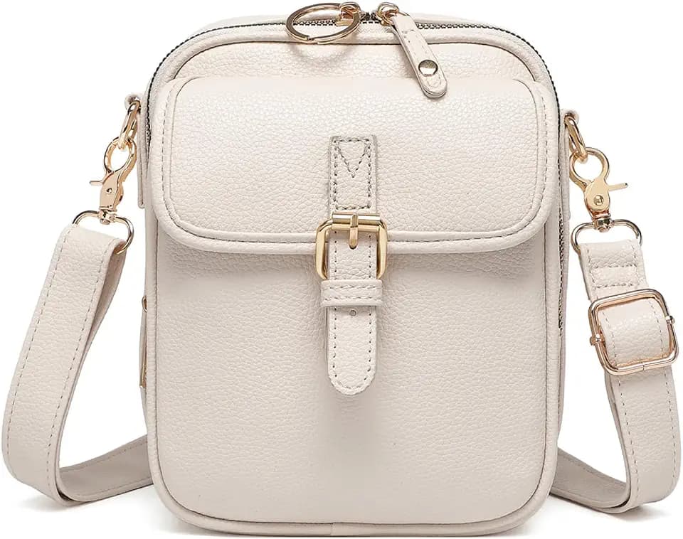 Anti-Theft Crossbody Bag for Women, Vegan Leather Travel shoulder Purses