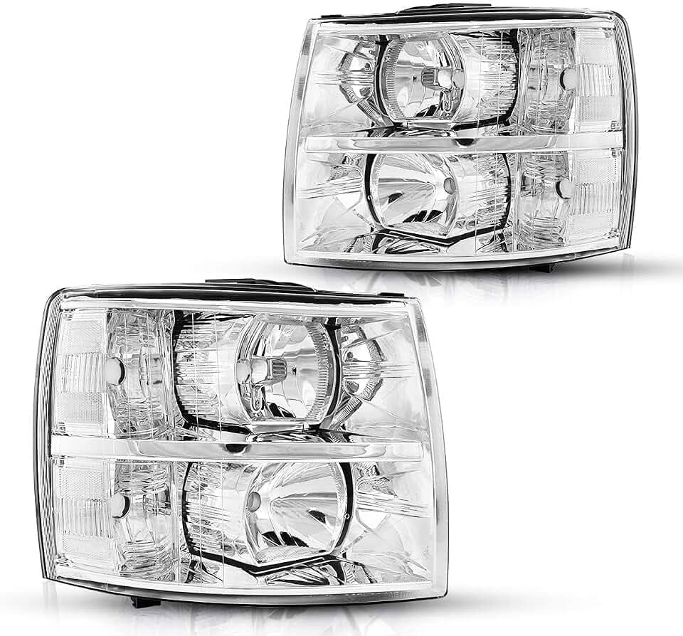 Torchbeam Headlights Headlamps Assembly Set for 2007-2013 Silverado 1500