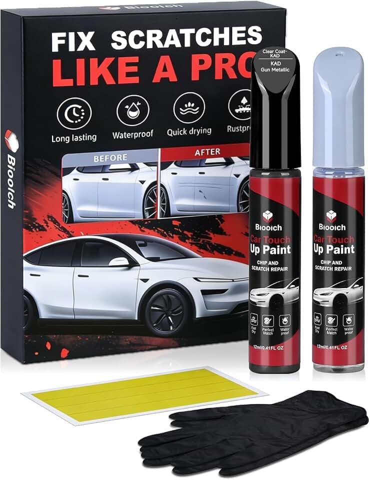 Gun Metallic KAD for Nissan Touch Up Paint Kit[2K Clear Coat Included],Exact Color Match Touch Up Paint for Chip and Scratch Repair