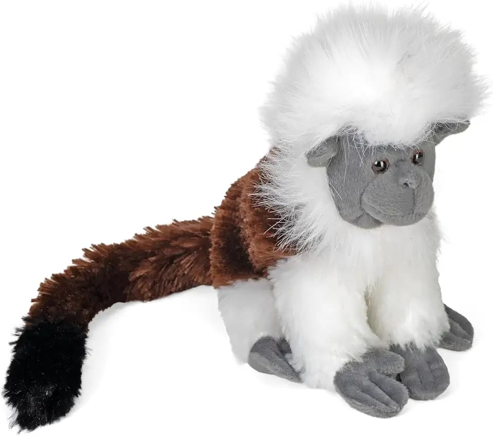 Wild Republic Cotton-Top Tamarin Plush, Stuffed Animal, Plush Toy, Gifts for Kids, Cuddlekins, 8 Inches