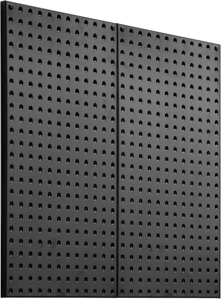 VEVOR Werkzeugwand, 81x40cm, Lochwand 2 Platten, robuster Stahl-Stecktafel-Wand-Organizer, für Wohnzimmer, Garage, Werkzeugaufbewahrung, Werkbank, Büroorganisation, Bastelraum, Küche, Zuhause, schwarz