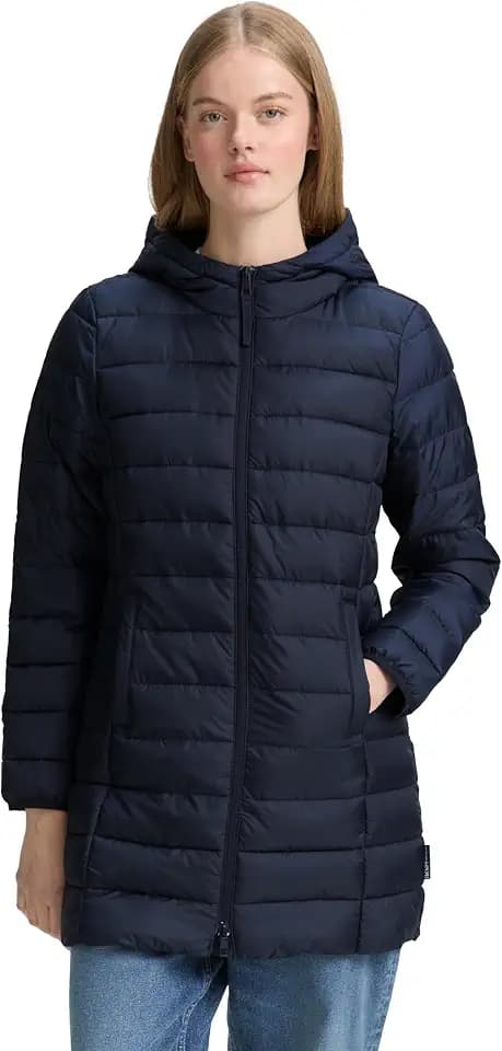 TOM TAILOR Denim Damen Lightweight Steppmantel mit Kapuze