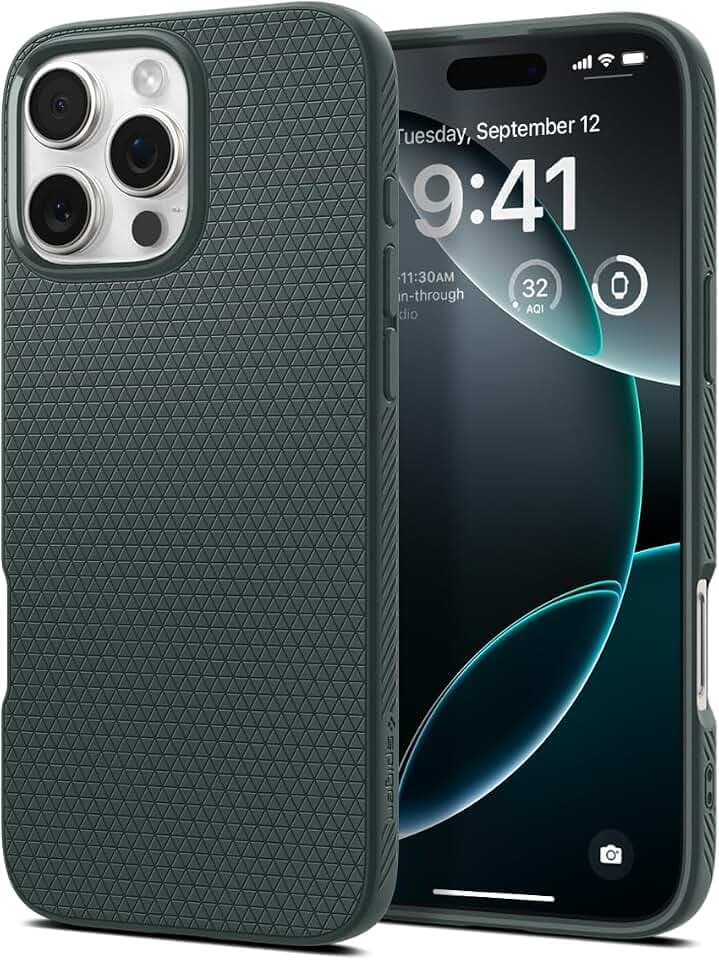 Spigen Liquid Air for iPhone 16 Pro Case, Abyss Green