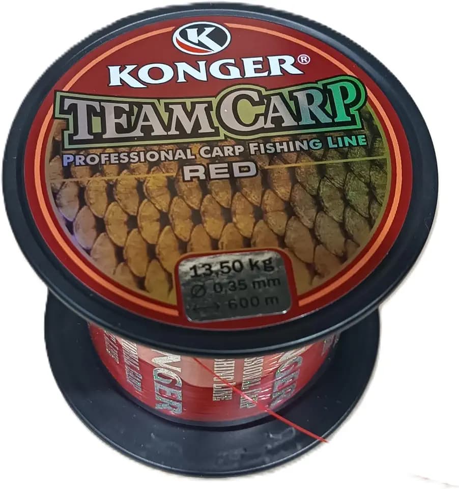 Konger Angelschnur Karpfenschnur Team CARP RED schnell sinkende 600m 0,20-0,40mm Feederschnur