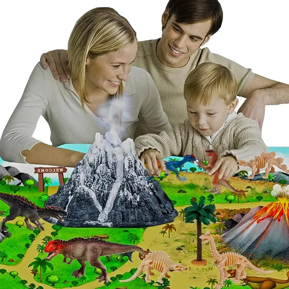 Snowy Vulkan Modell Deko Spielmatte Dinosaurier Vulkan Spielzeug Zubehör