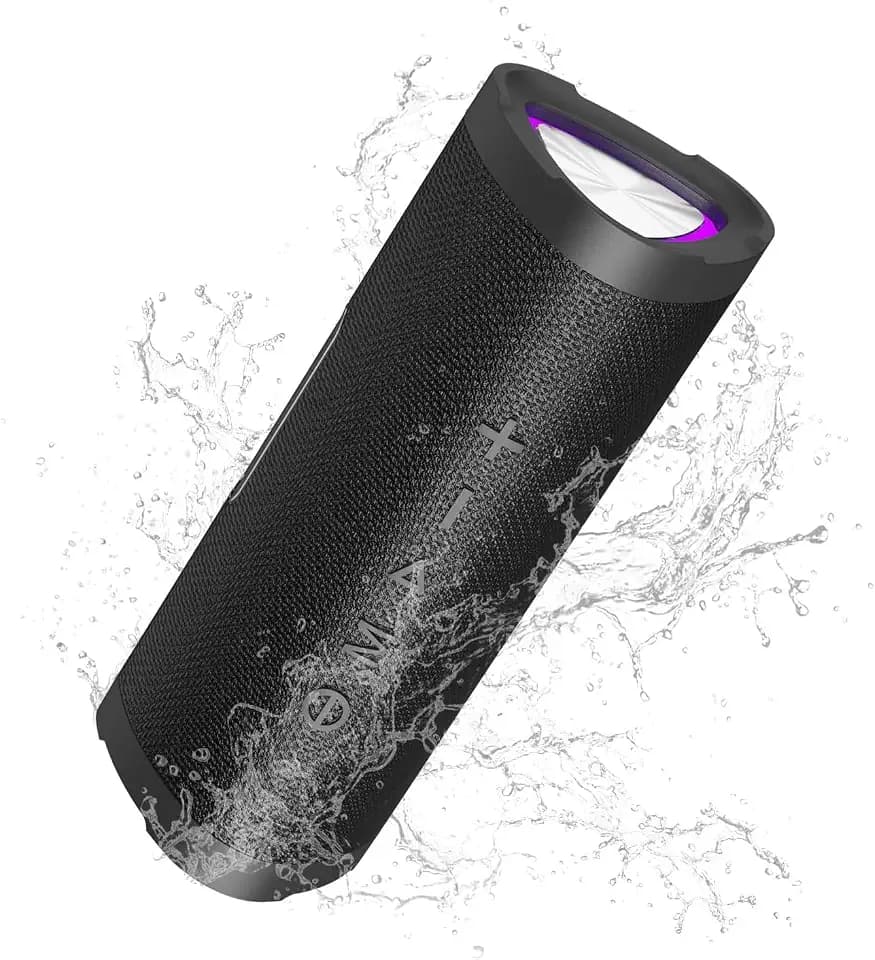 Vanzon V40 Portable Bluetooth Speaker,24H Playtime BT5.0 Wireless Bluetooth Speaker with 24W HD Loud Stereo Sound, IPX7 Waterproof, LED Lights, for Outdoor, Home, Party