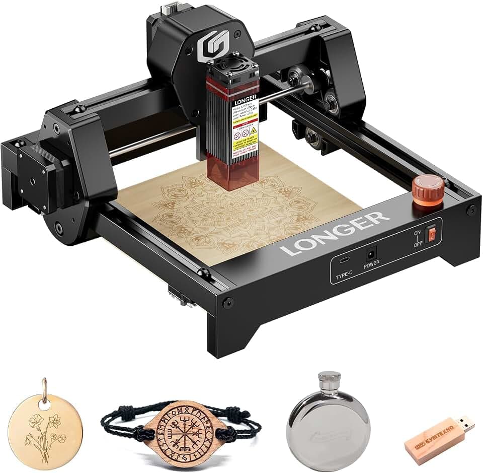 LONGER Ray5 Laser Engraver,2500mW Portable Engraver Machine,140×130mm