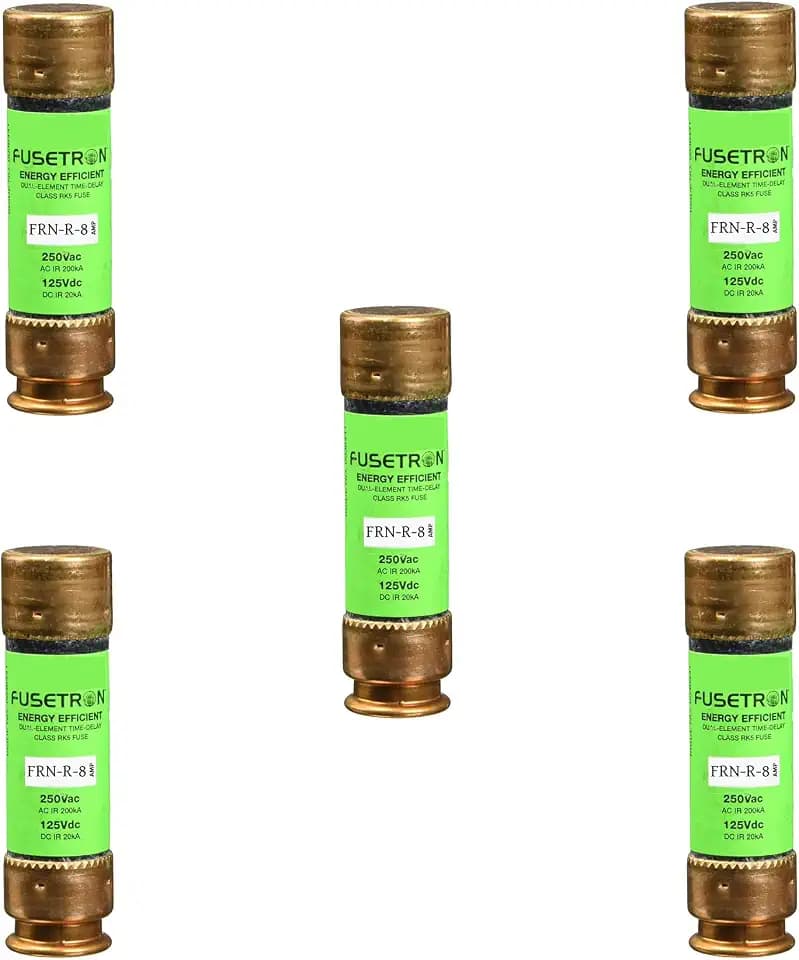 5-Pack New FRN-R-8 FRN-R-8A 250Vac Time Delay Fuse,FRN-R-8A Current Limiting Class RK5 Fuse
