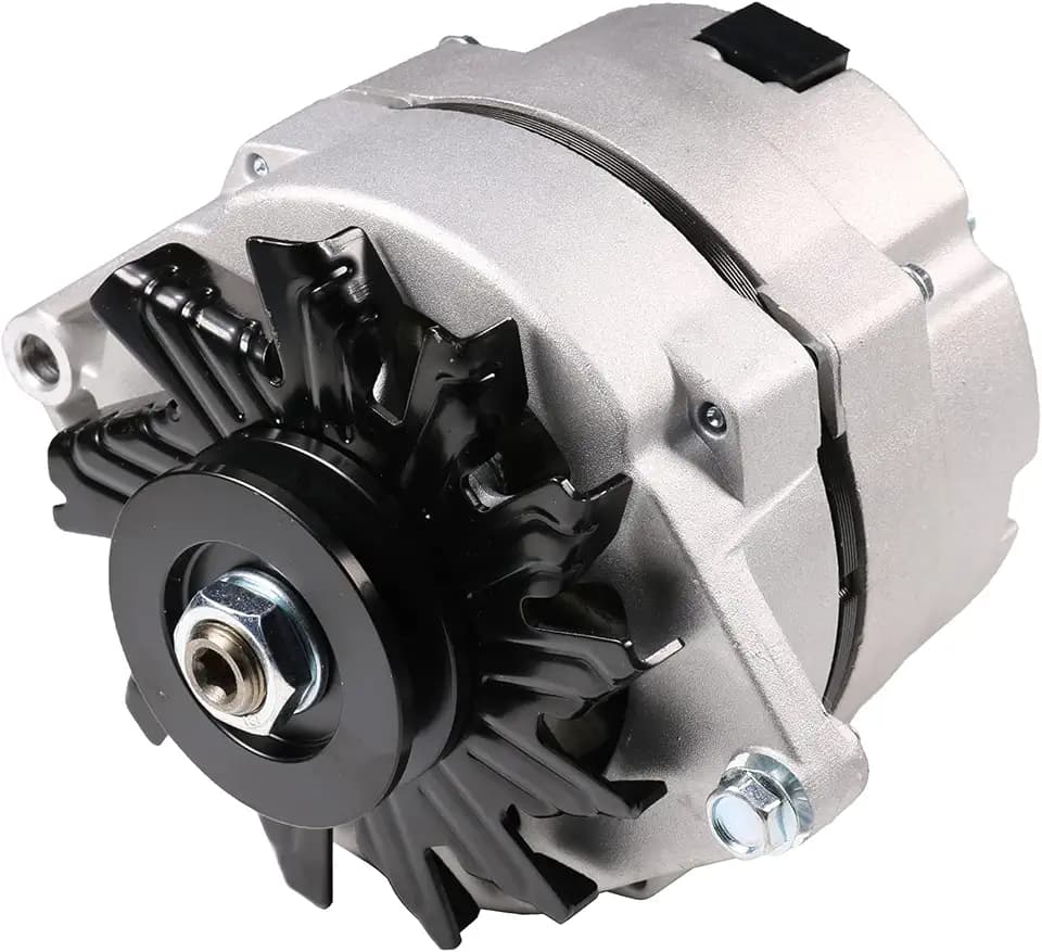 Alternator High Output 105Amp 1-Wire 10SI Self-Exciting Replacement For SBC BBC GM ADR0151 12 Volt Electrical Alternator ADR0335, 400-12340, 20-102-7, 7127-SE105, 47-4247, 3000-0505