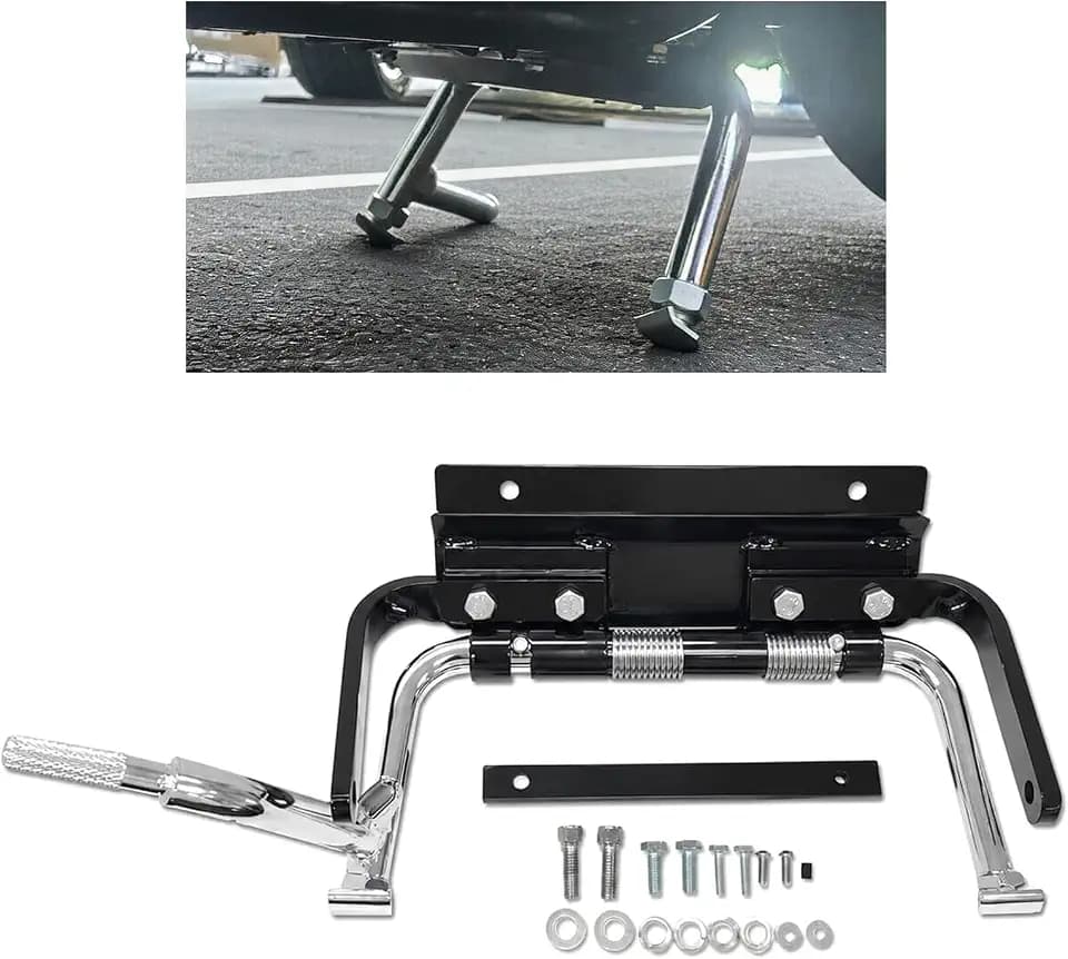 ALMULOO Adjustable Center Stand Steel for 1998-2008 Harley Touring
