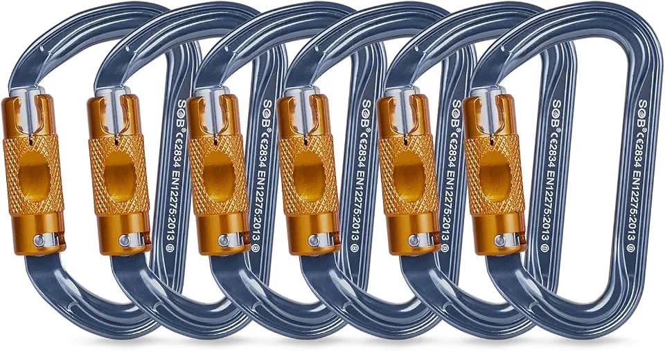 Karabiner Klettern Kletterausrüstung, Karabinerhaken aus Aluminium Alloy Karabiner Karabinerhaken für Hängematte, Schaukel, Camping, Angeln, Outdoor-Ausrüstung