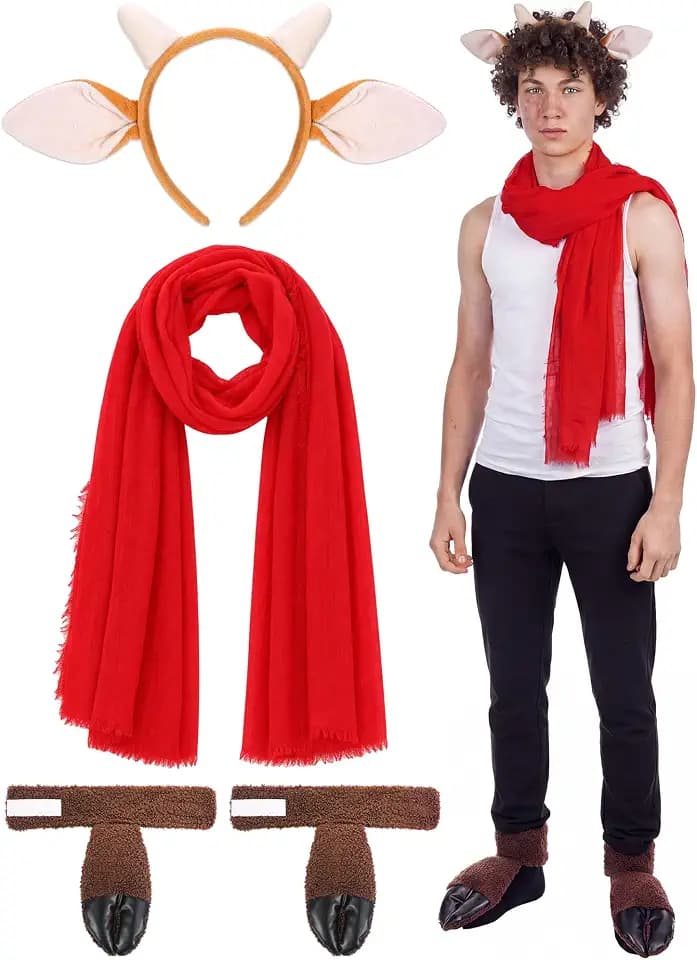 Hercicy 3 Pcs Halloween Half Goat Half Human Faun Satyr Costume Accessories
