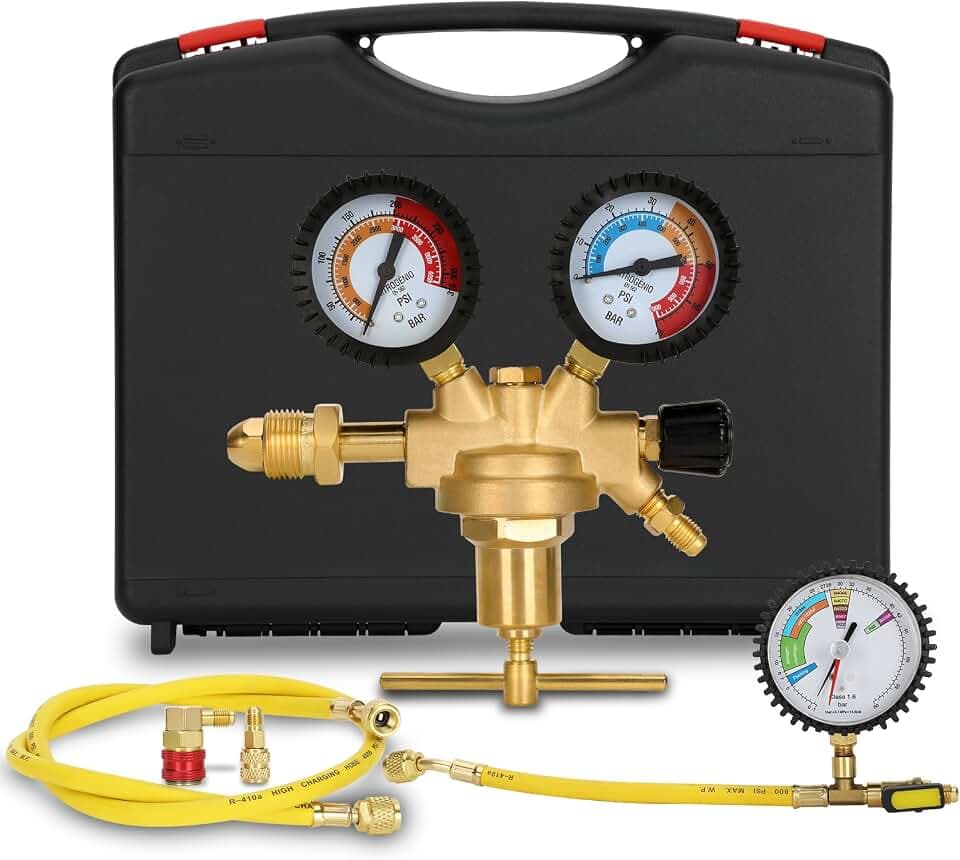 53010 Automotive HVAC Pressure Tester Kit, Nitrogen Pressure Testing Tools