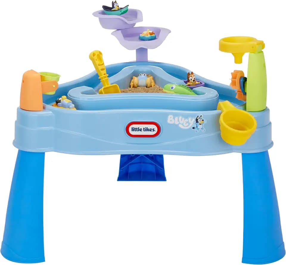 Little Tikes Bluey Water Table with 6 Accessories, Bluey Active Play, for Boys and Girls Ages 1-6 Years