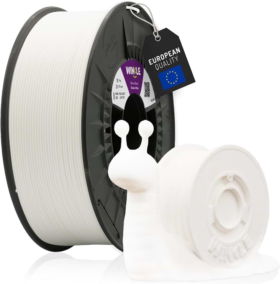 WINKLE PLA HD Filament 1.75mm Eisweiß, 300g Spule, 3D Drucker Filament