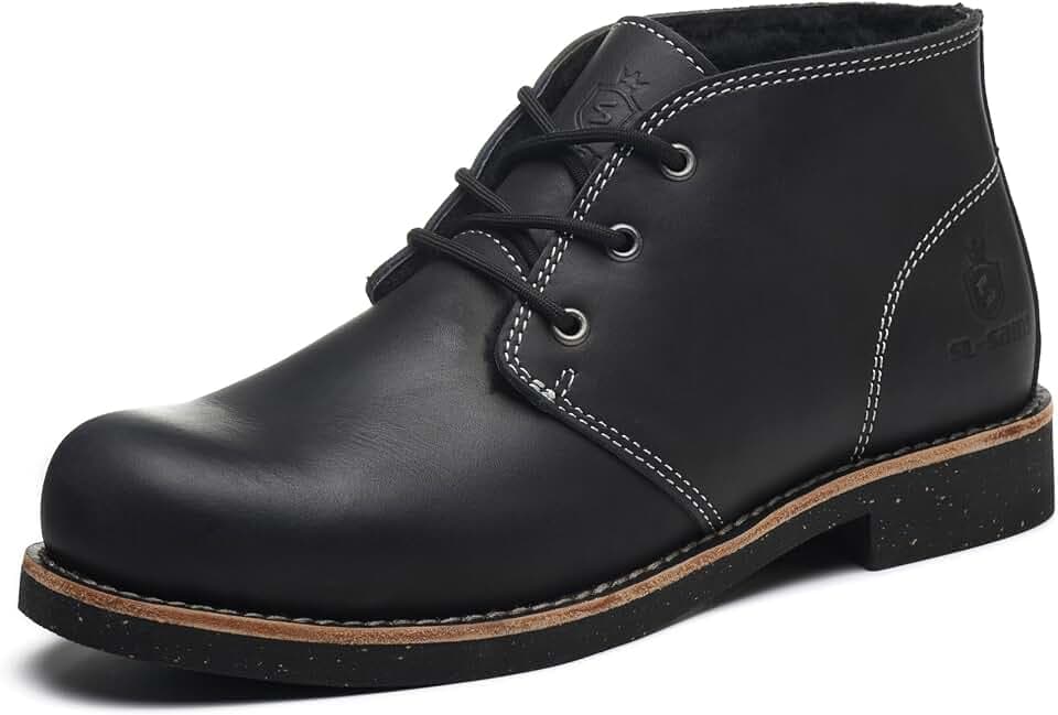 Handgefertigte Klassische Chukka-Stiefel Für Männer Mode Echtes Rindsleder Bequeme Schuhe 5‘’ Geschnürt