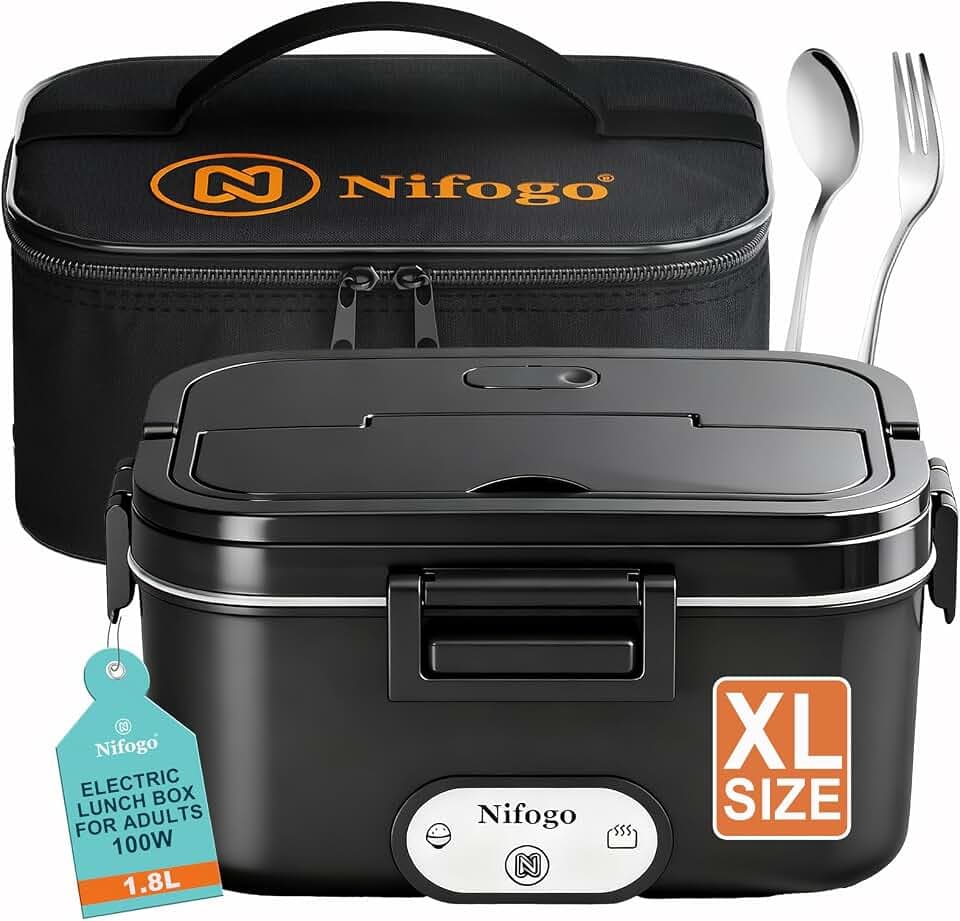 Nifogo Elektrische Lunchbox 100W 1,8L 12V/24V/230V für Auto Lkw Büro