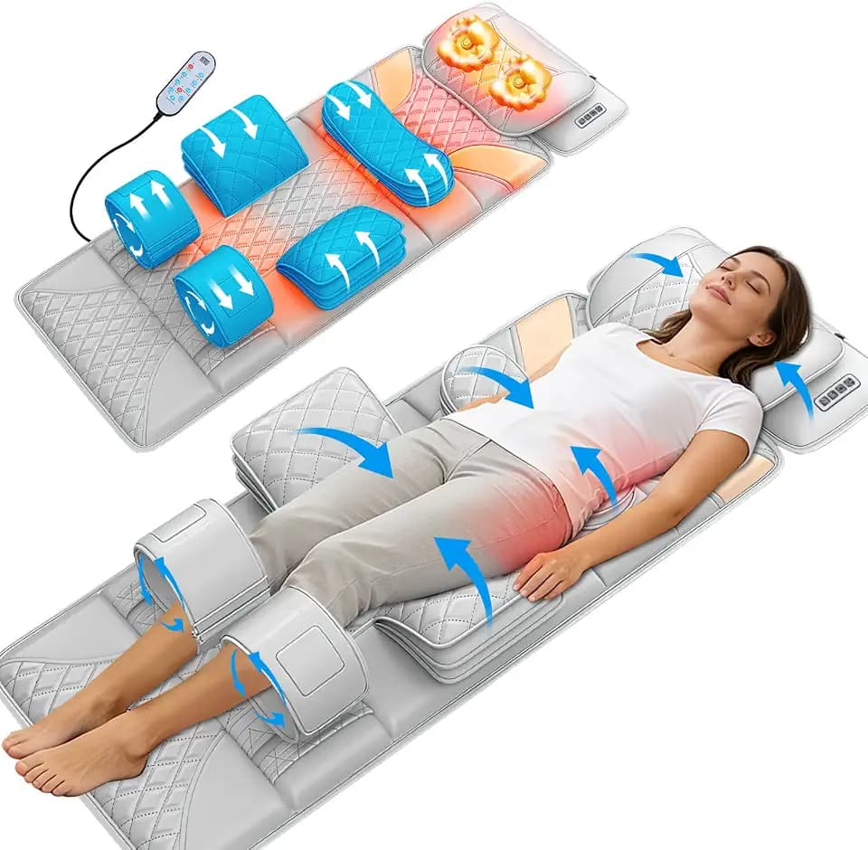 Kalamera Full Body Massage Mat with 3D Lumbar Pad & Headrest