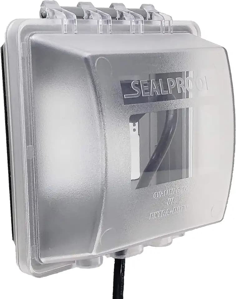 Sealproof 2-fach wetterfestes, abschließbares Stromauslass-Gehäuse | 2-Gang Außenstecker- und Steckdosen-Schutz, UL Extra Duty-konform, 45 Konfigurationen