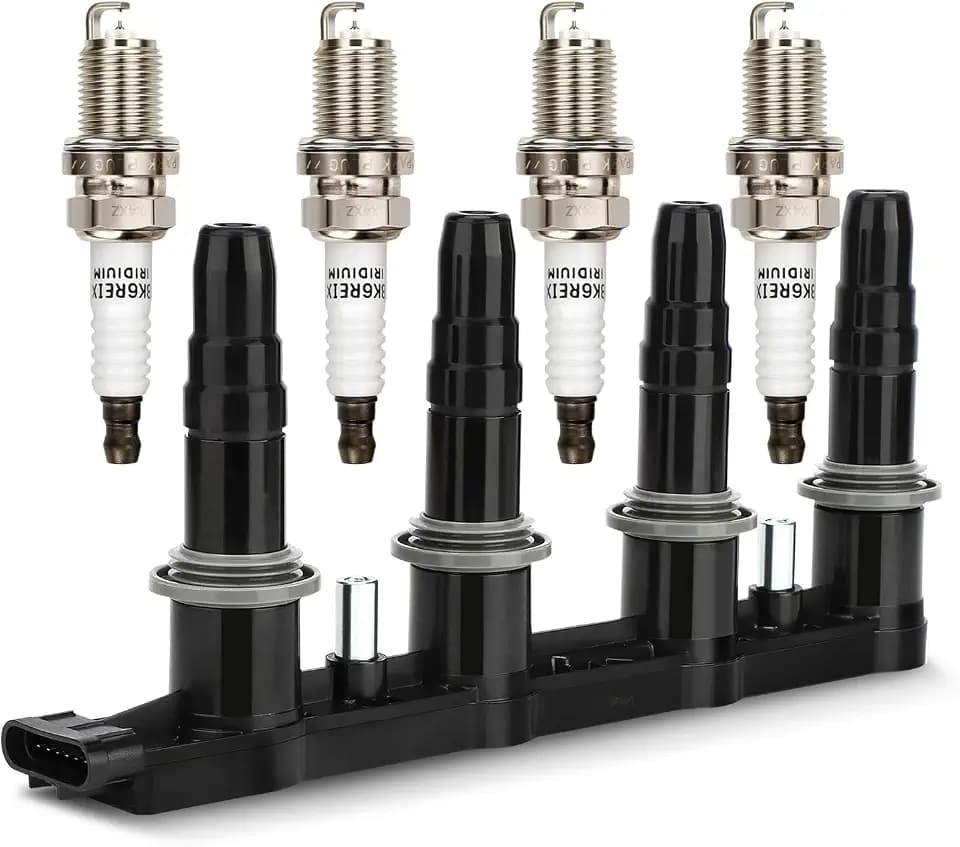 UF620 Ignition Coil & 4504 Double Iridium Spark Plug for 11-15 Chevy Cruze,