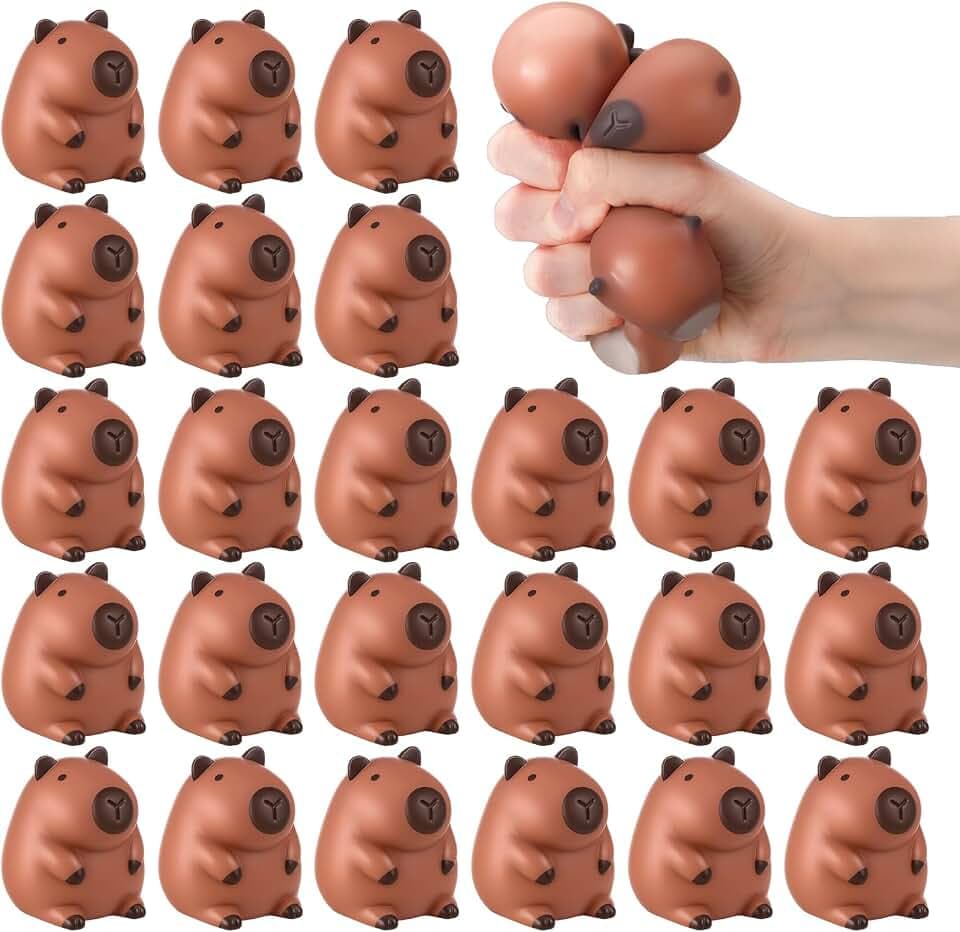 Meooeck 24 Pcs Capybara Fidget Ball for Adult Capybara Party Favor