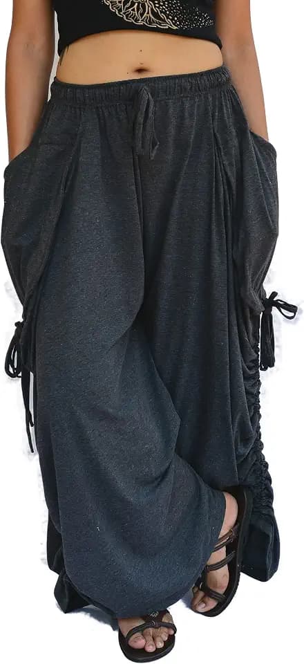 Sakoonee Women's Harem Pants Palazzo Dhoti Lounge Trousers