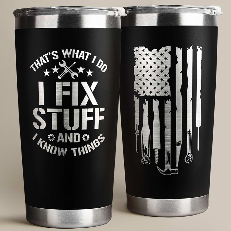 KATLADIZ Gifts for Men - Fathers Day Gift for Dad, Grandpa, Uncle, Husband, Mens - Anniversary, Birthday Gifts for Men, Him - Funny Mens Gift Ideas Unique - 20 Oz Stainless Steel Tumbler