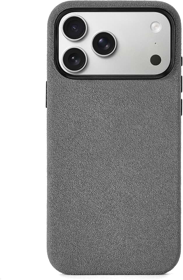 Alcantara Phone Case for iPhone 17 Pro Max 6.9", Gray