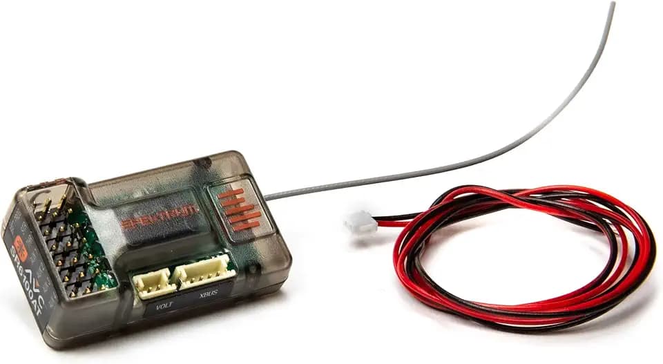 Spektrum SR6100AT 6-Channel DSMR DSM2 Receiver (RC Surface) with AVC and Telemetry: SPMSR6100AT, Black