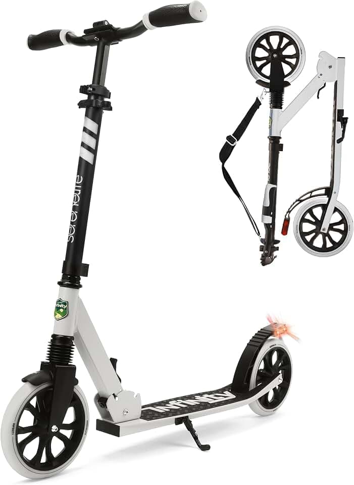 SereneLife Cityroller- Große Räder, Klappbar, Höhenverstellbar, bis 100kg