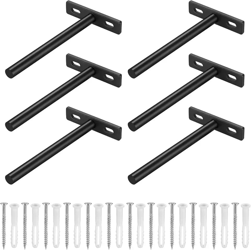 6 Stück Unsichtbare Regalhalterung, 124x70 mm