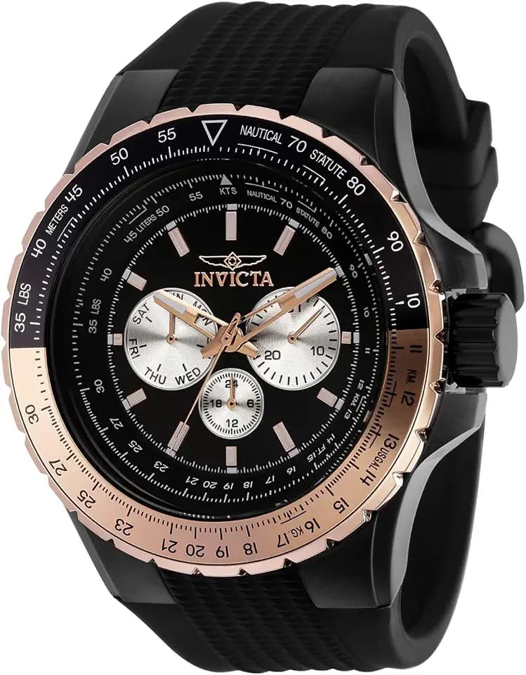 Invicta Aviator Edelstahl Herren Quarzuhrwerk - 50mm