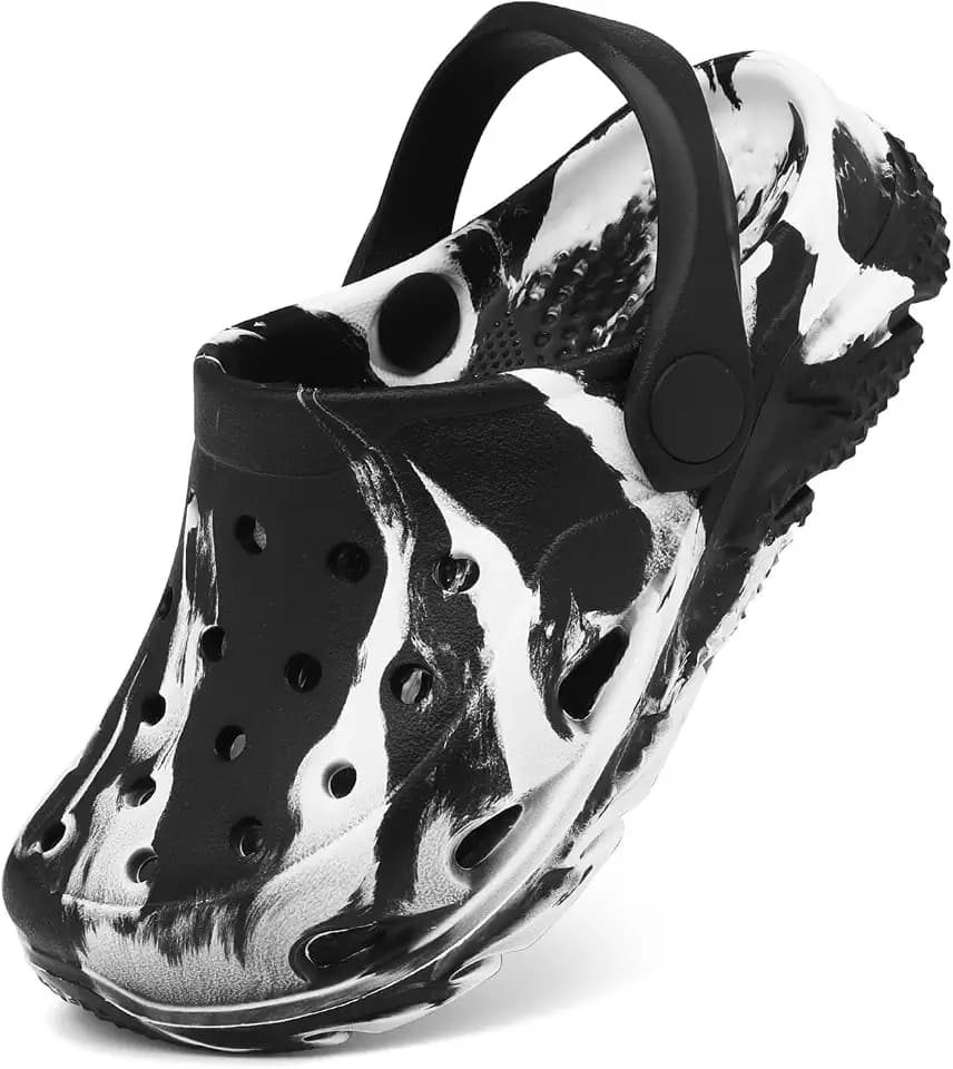 Toddler Kids Clogs Garden Shoes for Boys Girls Marbled Tie Dye Water Shoes Slip on Sandals