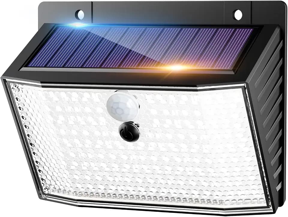 nipify Solar Bewegungsmelder Außen, 168LED Solarlampen Aussen, 3 Modi IP65 Wasserdicht Solarleuchte Wandleuchte, Solarstrahler Aussenleuchte für Wand Outdoor Garten Hauswand