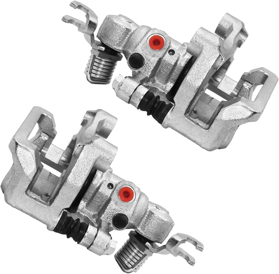 Rear Brake Caliper with Bracket Compatible with Ford Fusion 2006-2012 -Rear Driver and Passenger Brake Caliper, 18-B5002 18-B5003