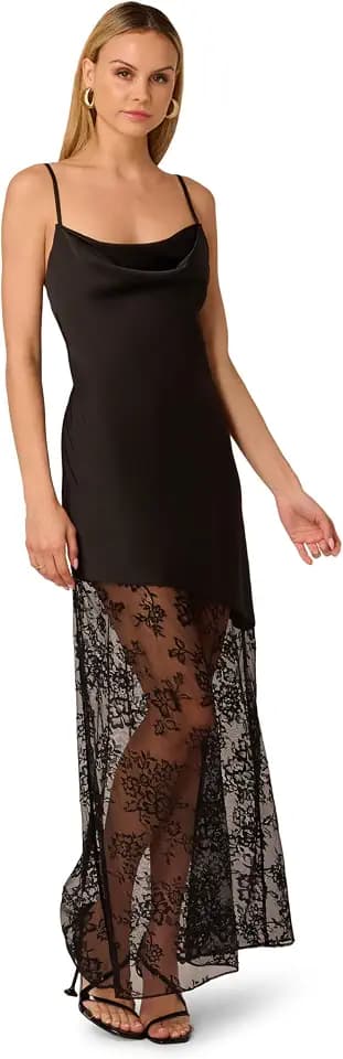 Adrianna Papell Women's Stretch Satin Long Dress
